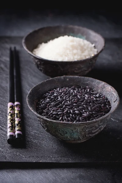 Arroz blanco y negro — Foto de Stock