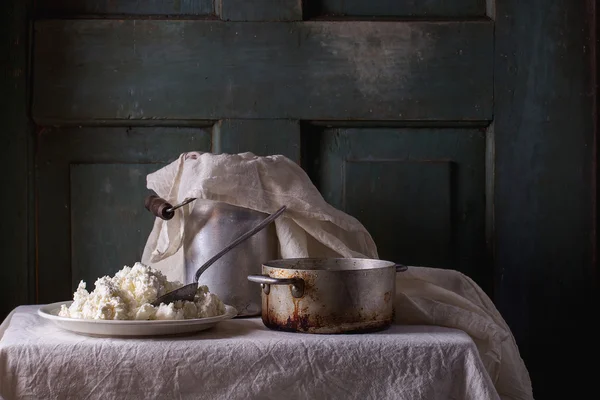 Queso casero de la cabaña — Foto de Stock