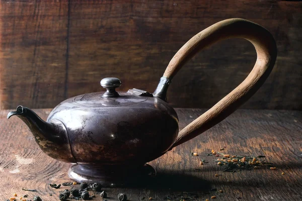 Vintage metal teapot — Stock Fotó