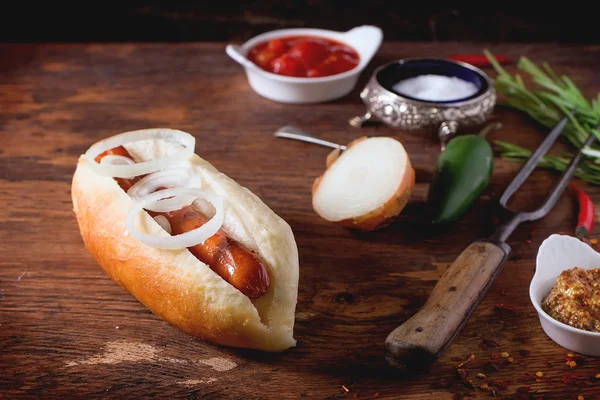 Domácí Hot Dog — Stock fotografie