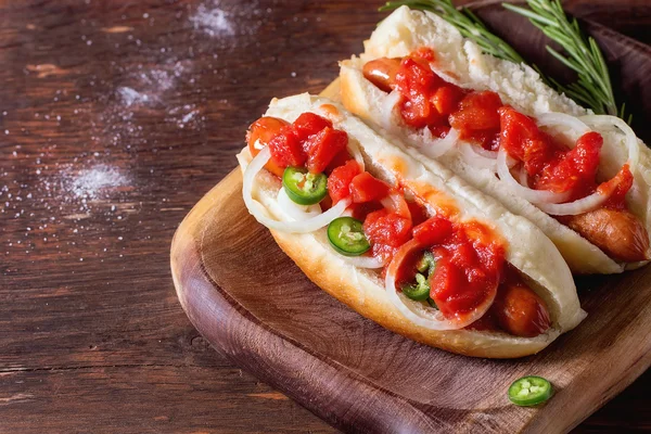 Homemade hot dogs — Stock Photo, Image