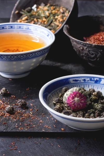 Assortment of dry tea — Stock Photo, Image