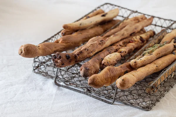 Хлебные палочки Гриссини — стоковое фото