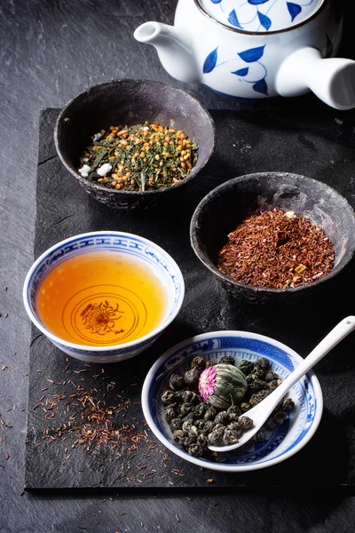 Assortment of dry tea — Stock Photo, Image