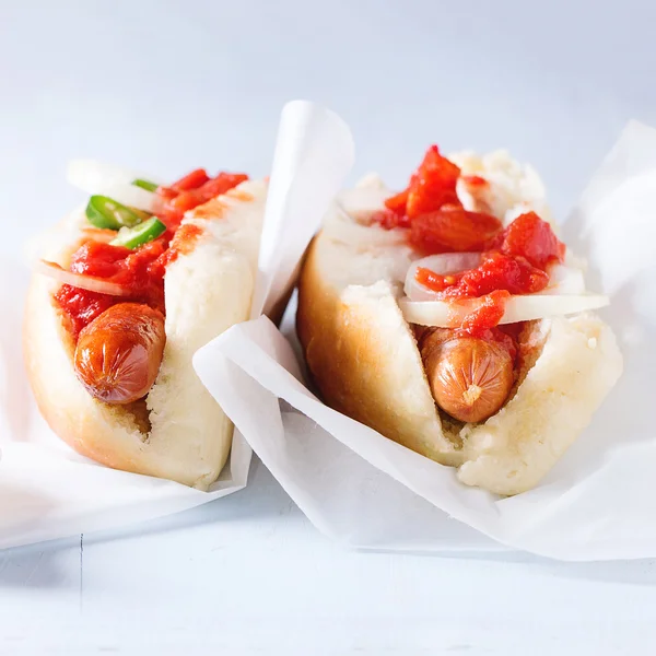 Hot dog fatti in casa — Foto Stock