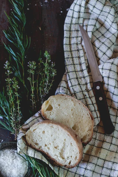 Nybakat ciabatta bröd — Stockfoto