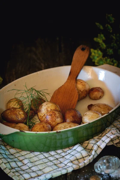 Fried young potatoes — Stock Photo, Image