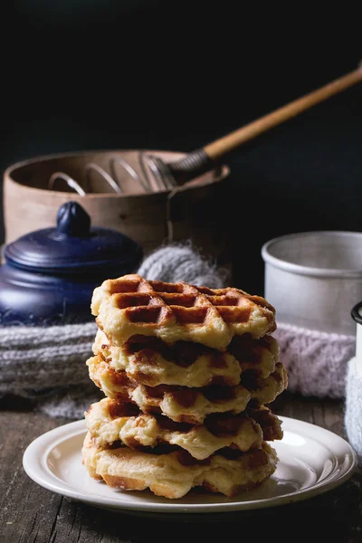 Belgian waffles — Stock Photo, Image