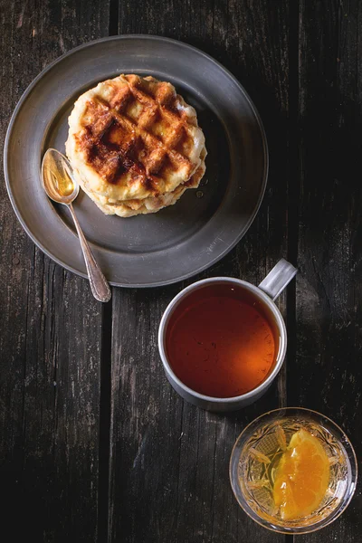 Belgian waffles — Stock Photo, Image