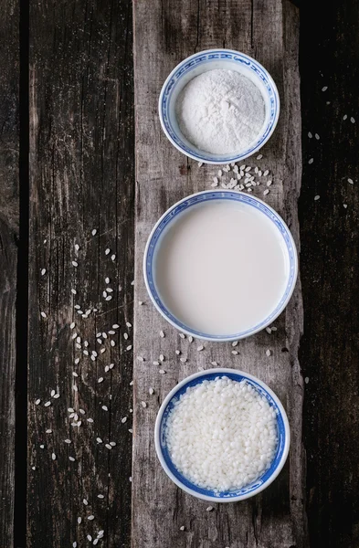 Leite de arroz não lácteo — Fotografia de Stock