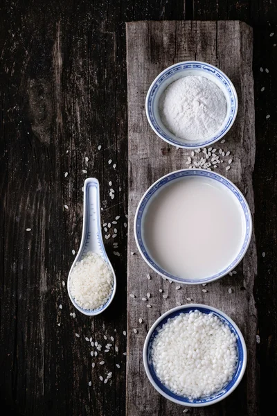 Leite de arroz não lácteo — Fotografia de Stock