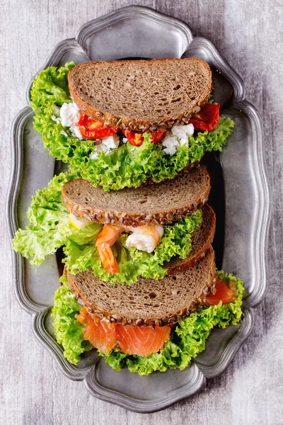 Sandwich con mariscos —  Fotos de Stock
