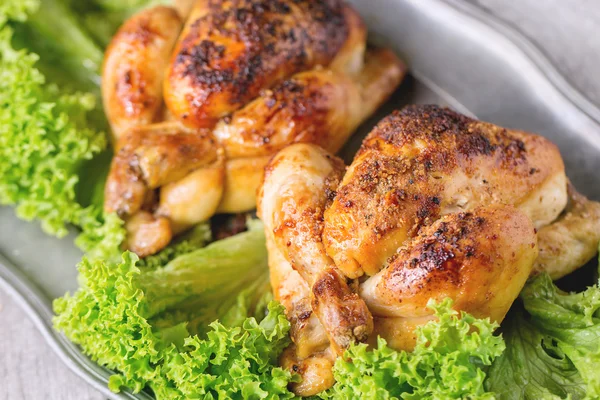 Whole Grilled mini chicken — Stock Photo, Image