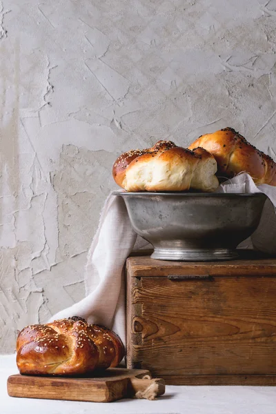 Rundes Challah-Brot — Stockfoto