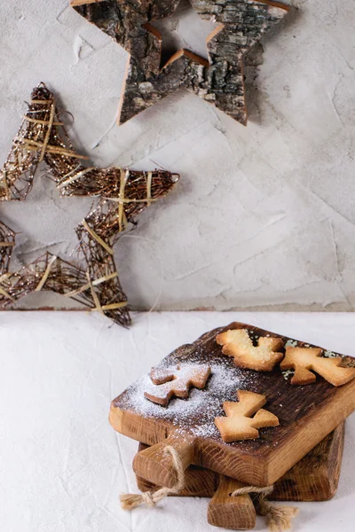 Biscoitos de Natal Shortbread para copos — Fotografia de Stock