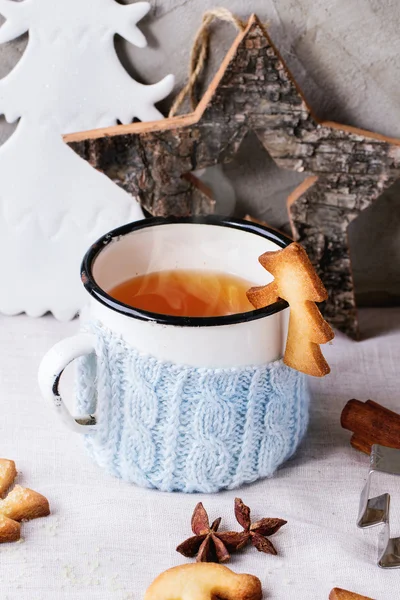 Biscoitos de Natal Shortbread para copos — Fotografia de Stock