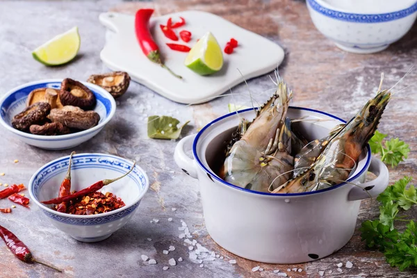 Ingredients for soup Tom Yam — Stock Image Ingredients for soup Tom Yam Royalty Free Stock Images