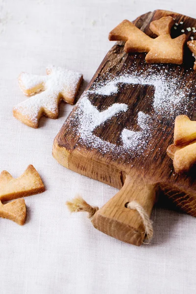 Biscoitos de Natal Shortbread para copos — Fotografia de Stock