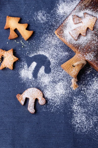 Biscoitos de Natal Shortbread para copos — Fotografia de Stock