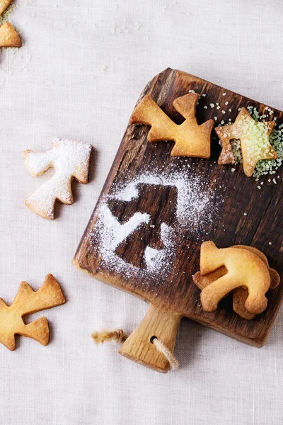 カップのショートブレッド クリスマス クッキー — ストック写真
