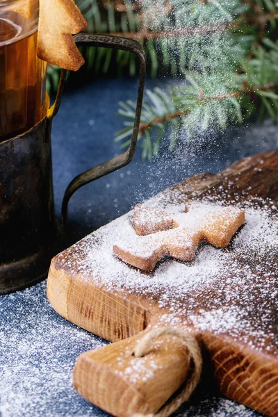 Shortbread Weihnachtskekse für Tassen — Stockfoto