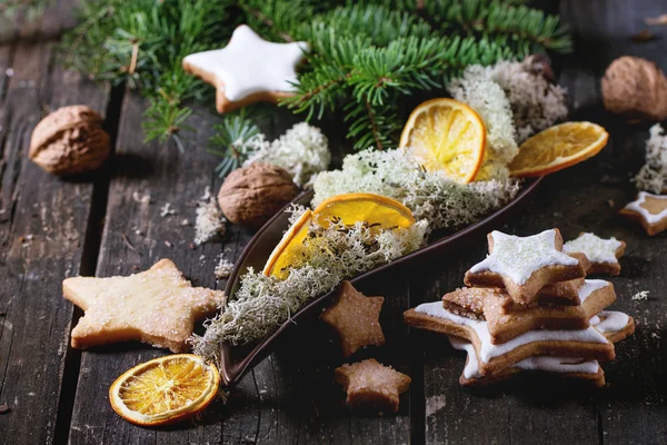 Christmas cookies with Christmas decor — Stock Photo, Image