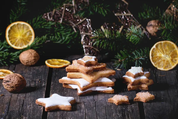 Christmas cookies met kerst decor — Stockfoto