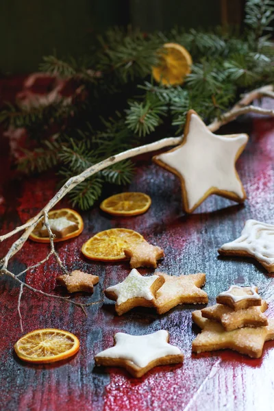 节日装饰圣诞饼干 — 图库照片