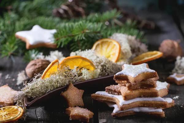 Christmas cookies with festive decor — Stock Photo, Image