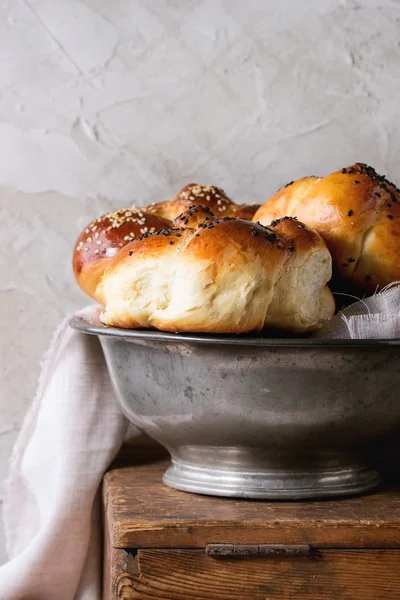 Yuvarlak Challah ekmek — Stok fotoğraf