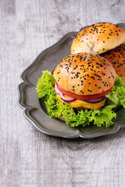 Fresh Homemade hamburger — Stock Photo, Image