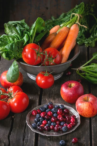 果物、野菜、果実のミックス — ストック写真