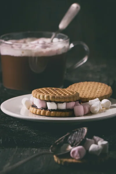 Cookies met marshmallows — Stockfoto