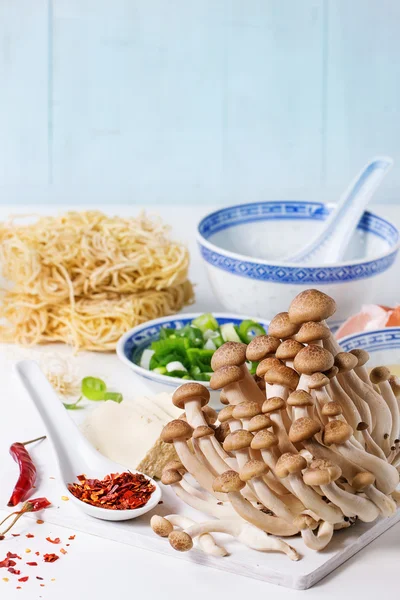 아시아 라면 스프 재료 — 스톡 사진