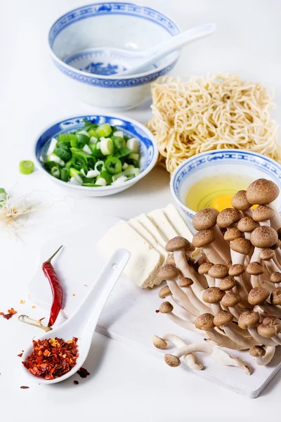 Ingredients for asian ramen soup — Stock Image Ingredients for asian ramen soup Stock Photo