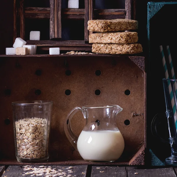 Leche de avena no láctea — Foto de Stock