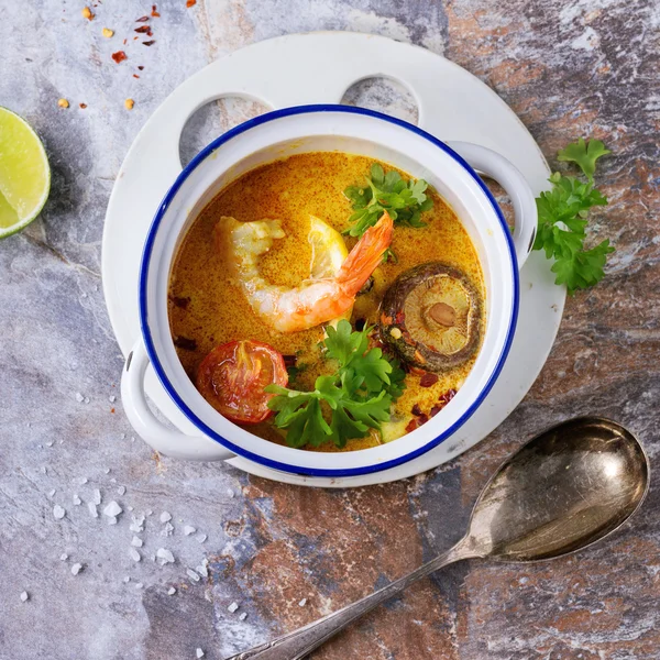 Thailändische Suppe Tom Yam — Stockfoto