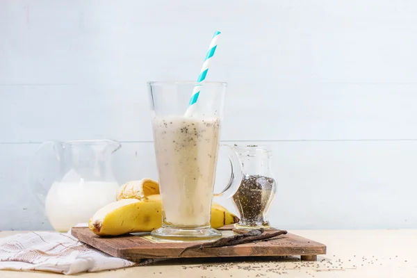 Milk Banana smoothie — Stock Photo, Image