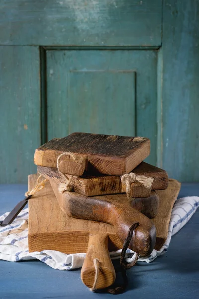 Conjunto de tábuas de corte de madeira — Fotografia de Stock