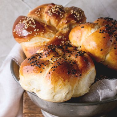 Yuvarlak Challah ekmek
