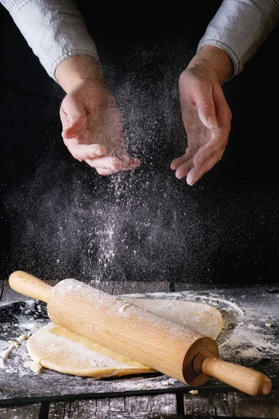 Uitgerold deeg — Stockfoto