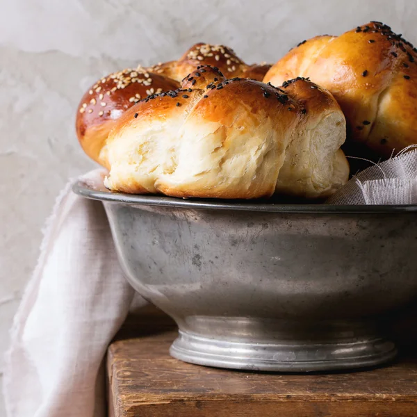 Rundes Challah-Brot — Stockfoto