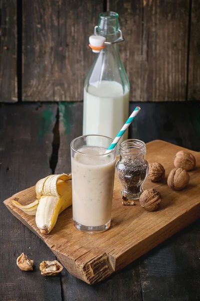 Süt banana smoothie — Stok fotoğraf