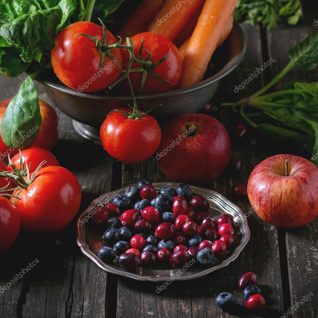 Mix of fruits, vegetables and berries — Stock Photo © NatashaBreen