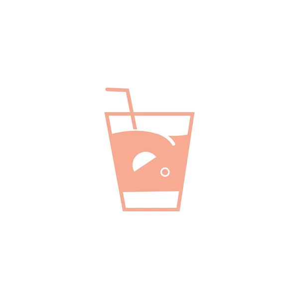 Summer Juice Drink Icon Clipart Vector Ontwerp Geïsoleerd — Stockvector