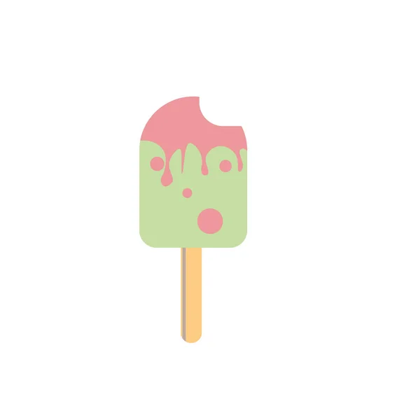 Ice Cream Summer Icon Clipart Vector Ontwerp Geïsoleerd — Stockvector