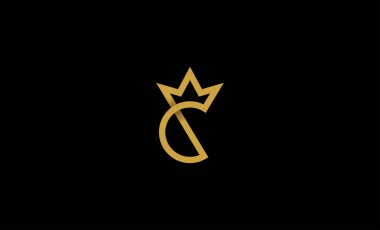 C King Kraliyet Logo Tasarım Vektörü illüstrasyonu