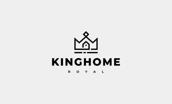 Home King Royal Логотип Дизайн Векторні Ілюстрації Ліцензійні Стокові Вектори