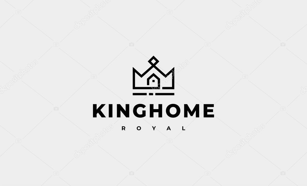 Home King Royal logo Design Vector illustration
