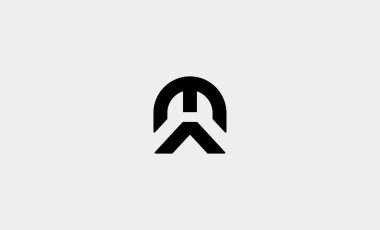 MA AM harfli monogram Logo Tasarım Vektörü İllüstrasyonu